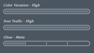 Color Variation - Low-Foot Traffic - High-Gloss - Matte