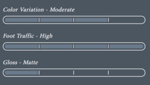 Color Variation - Low-Foot Traffic - High-Gloss - Matte