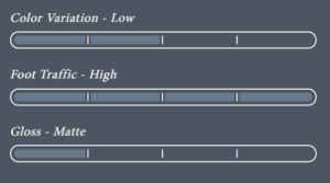 Color Variation - Low-Foot Traffic - High-Gloss - Matte